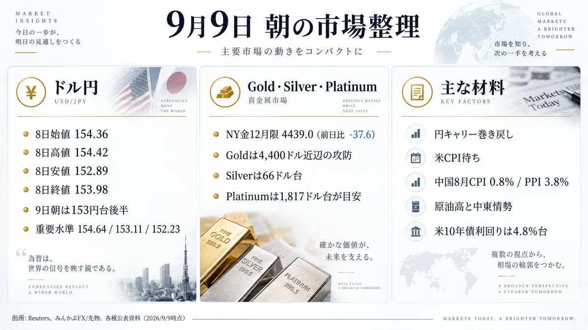9月9日 朝の市場整理