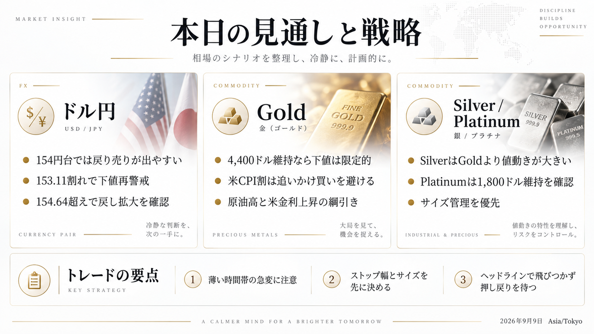 本日の見通しと戦略